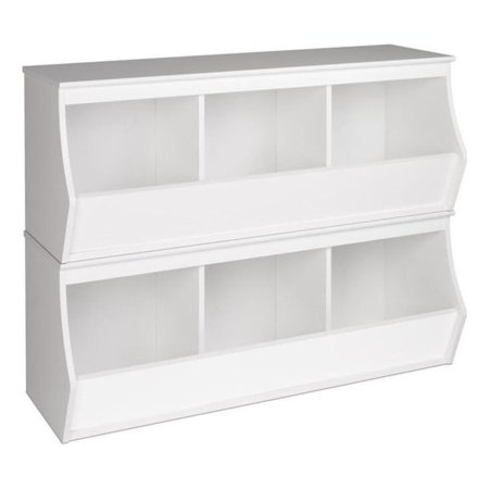 Atlin Designs Stacked 6-Bin Storage Cubby in White