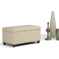 thumbnail image 1 of Atlin Designs Storage Ottoman in Satin Cream, 1 of 4