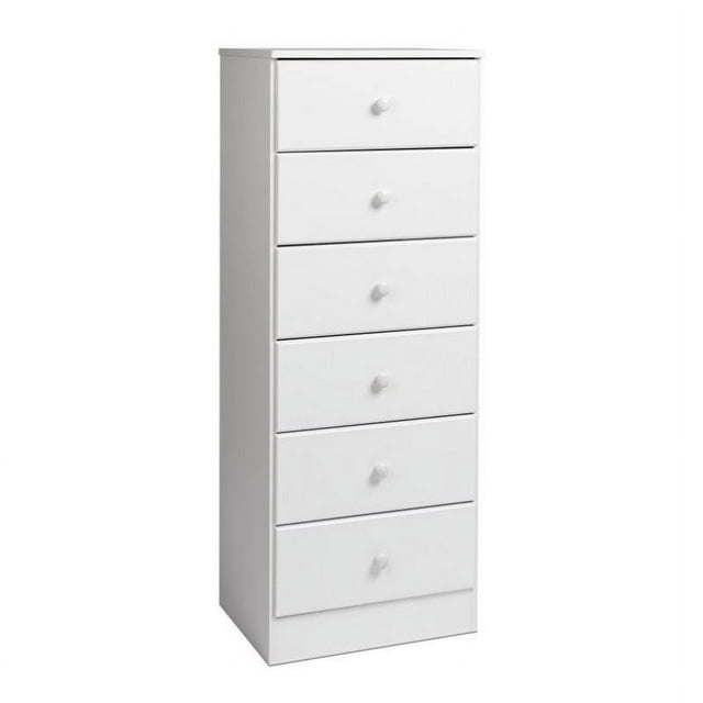 Atlin Designs Traditional 6 Drawer Wood Lingerie Chest in White ...