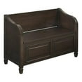 thumbnail image 1 of Atlin Designs Traditional Wood Entryway Storage Bench in Chestnut Brown, 1 of 5