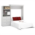 thumbnail image 1 of Atlin Designs Wood Queen Murphy Bed and Organizer with Drawers in White, 1 of 15