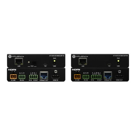 Atlona - Avance™ 4K/UHD HDMI Extender Kit with Ethernet, Control, and Bidirectional Remote Power - Black
