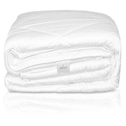 Atluxe Premium Bamboo Comforter - Soft, Breathable, Luxury Bedding. White, Queen