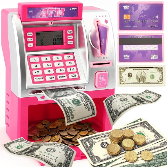 Atm Piggy For - Electronic Digital Money Counter With Code Lock Mini Machine Real Smart Savings Lcd Display