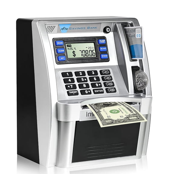 Atm Piggy For - Talking Electronic Money With Debit Cards & Digital Counter Real