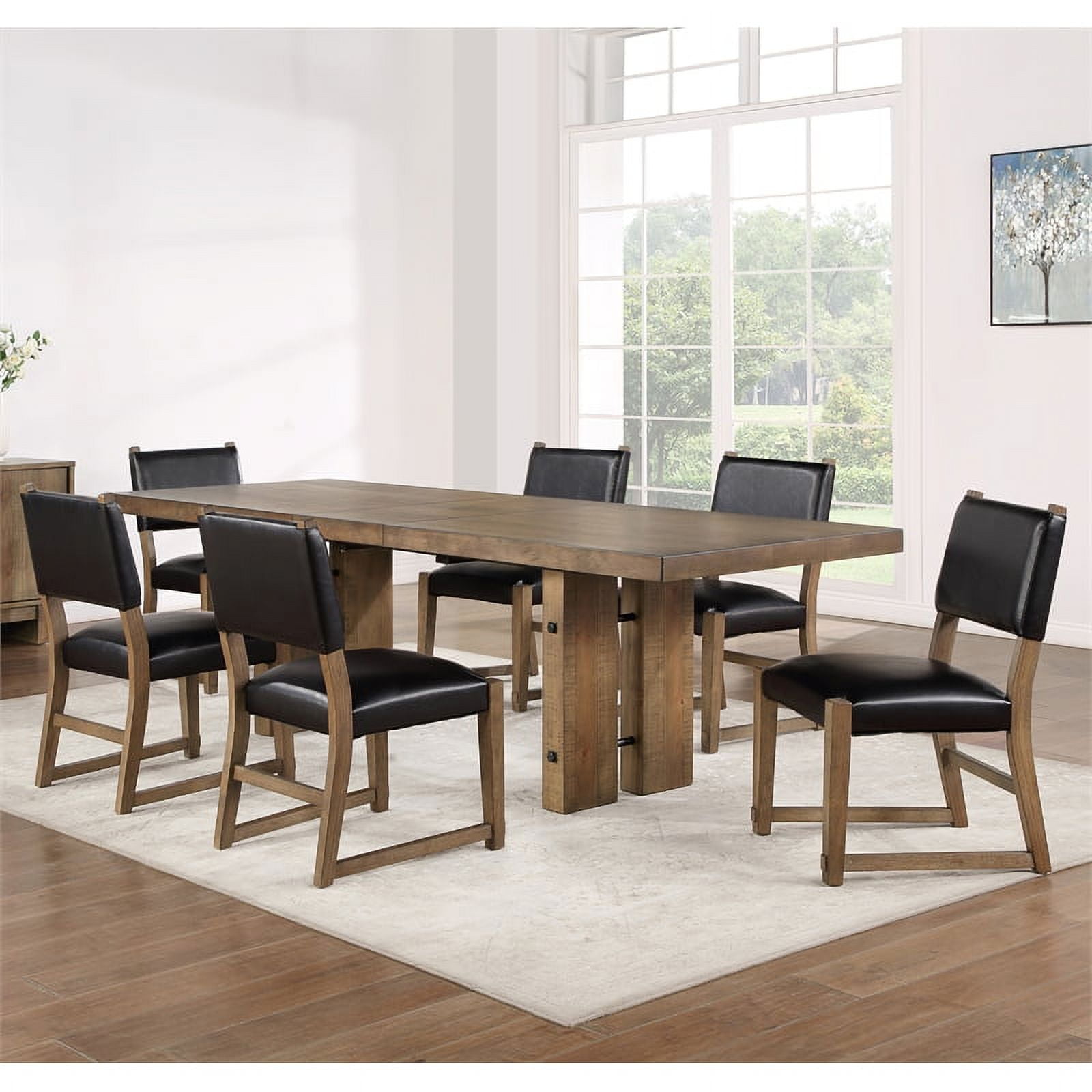 Atmore Dark Driftwood 7Piece Wood Dining Set