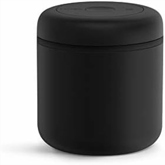 Atmos Vacuum Coffee Canister & Food Storage Container - 0.7 Liter Canister holds up to 11 oz of Coffee Beans - Airtight Food Storage Containers - Coffee Containers - 0.7 Liter - Matte Black
