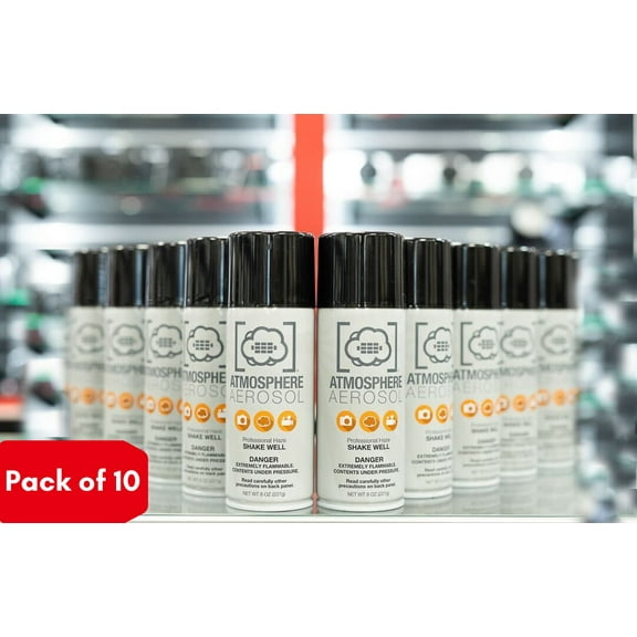 Atmosphere Aerosol 8oz Haze/Fog Spray for Photographers and Filmmakers (Pack of 10)