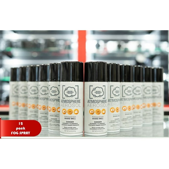 Atmosphere Aerosol 8oz Haze/Fog Spray for Photographers and Filmmakers (Pack of 12)