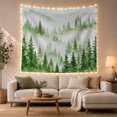thumbnail image 1 of Atmospheric Forest Evergreen with Trees Soft Painterly Layered, Serene Watercolor for Plant Lovers, Botanical Wall Art, Graduation Gift, Tapestry Wall Hanging for Bedroom and Dorm, 1 of 7