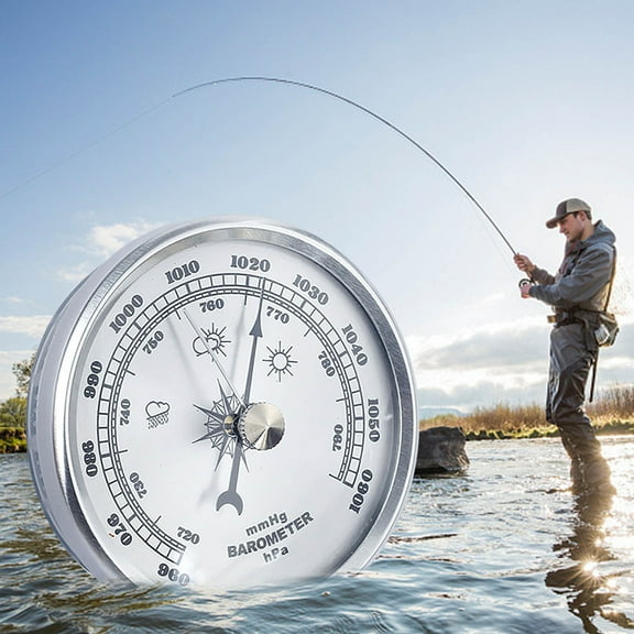 Atmospheric Pressure Barometer | 3-in-1 Manometer Hygrometer Thermometer | Indoor Outdoor Weather Station | Accurate Readings | Analog | Elegant Design | 1 Barometer Included