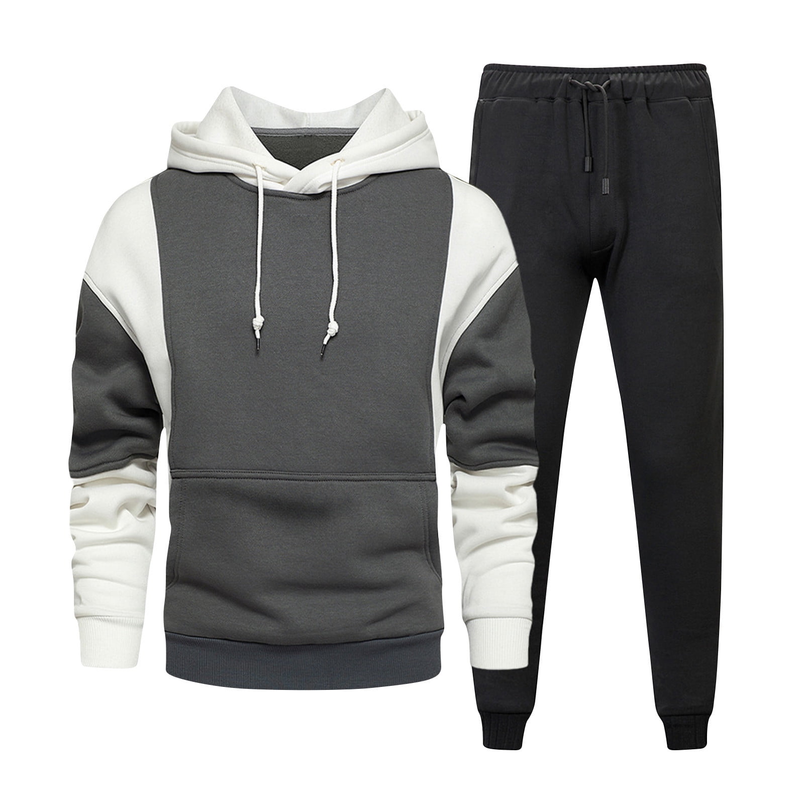 Atogsazn 2 Piece Outfits Sweatsuits for Men Men's Jogger Colorblock ...