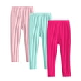 thumbnail image 1 of Atogsazn 3 Pack Leggings for Girl Kids Casual Stretchy Athletic Slim Leg Pant Soft Yoga Gym Clothes Trousers 09-Mint Green 8-9 Years Fashion, 1 of 9
