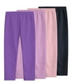 thumbnail image 1 of Atogsazn 4 Pack Leggings for Girl Kids Casual Stretchy Athletic Slim Leg Pant Soft Yoga Gym Clothes 03-Purple 9-10 Years, 1 of 9