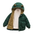 thumbnail image 1 of Atogsazn Baby Boys Fleece Lined Jacket Casual Zip Up Long Sleeve Hooded Coat Fall Winter Clothes Outdoor Outerwear A-Army Green 0-1 Years, 1 of 7