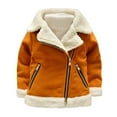 thumbnail image 1 of Atogsazn Baby Boys Fleece Lined Jackets Infant Plush Zip Up Long Sleeve Coat Winter Warm Thick Clothes Khaki 6-9 Months, 1 of 4