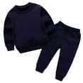 thumbnail image 1 of Atogsazn Baby Girl Boy Clothes Outfits Clearance Toddler Baby Boys Girls Candy Color Solid Color Leggings Casual Kids Sports Pants Hoodies Set 8-9 Years Navy, 1 of 4