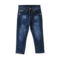 thumbnail image 1 of Atogsazn Baby Girl Boy Jeans Toddler Button Elastic Waist Denim Pants Spring Fall Jeans for Children Blue 3-4 Years, 1 of 6