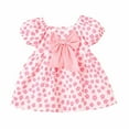 thumbnail image 1 of Atogsazn Baby Girl Clothes Toddler Casual Floral Short Sleeve Floral Dress Fashion Flowy Dresses 01-Pink 12-18 Months on Clearance, 1 of 9