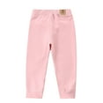 thumbnail image 1 of Atogsazn Baby Girls Cotton Pants Toddler Thicked Fleece Lined Casual Trousers Infant Leggings Winter Pink 9-10 Years, 1 of 6