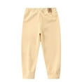 thumbnail image 1 of Atogsazn Baby Girls Cotton Pants Toddler Thicked Fleece Lined Casual Trousers Infant Leggings Winter Yellow 7-8 Years on Clearance, 1 of 6