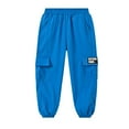thumbnail image 1 of Atogsazn Boys Cargo Pants Kid Loose Elastic Waist Jogger Sweatpants Fall Casual Clothes for Children Fashion Blue 12-13 Years, 1 of 3