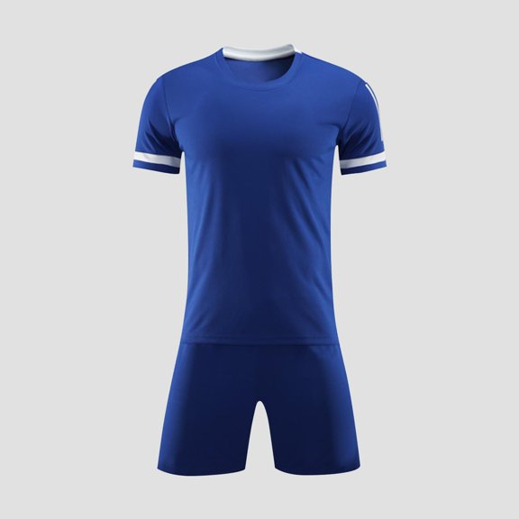 Atogsazn Children Boys Athletic Set Summer Jogger Short Sleeve Tshirt Shorts Outfit Clothes Trendy 05-Dark Blue 12-13 Years