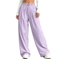 thumbnail image 1 of Atogsazn Children Girls Cargo Sweatpant Kids Casual Baggy Lightweight Quick Dry Pants Trouser with Pocket 01-Purple 11-12 Years Fashion, 1 of 5