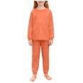 thumbnail image 1 of Atogsazn Children's Boys Clothes Set Kids Long Sleeve Pullover Sweatshirt Sweatpant Outfit 2 Piece Sets Orange 9-10 Years Fashion, 1 of 8
