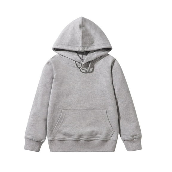 Atogsazn Children's Boys Hoodies Kids Long Sleeve Hooded Sweatshirts Pullover Fall Winter Clothes Outfit 01-Gray 7-8 Years