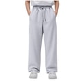 thumbnail image 1 of Atogsazn Children's Boys Jogger Sweatpant Kids Casual Athletic Drawstring Sweatpants Cotton Pant Clothing 04-Gray 14-15 Years Fashion, 1 of 5