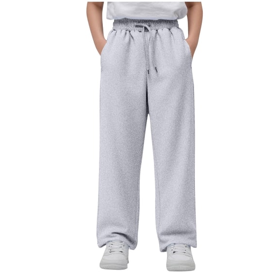 Atogsazn Children's Boys Jogger Sweatpant Kids Casual Athletic Drawstring Sweatpants Cotton Pant Clothing 04-Gray 14-15 Years Fashion