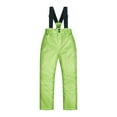 thumbnail image 1 of Atogsazn Children's Boys Snow Pants Kids Windproof Suspender Elastic Waist Pants Fall Winter Clothes Green 12-14 Years, 1 of 8