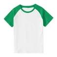 thumbnail image 1 of Atogsazn Children's Boys Summer Tshirt Kids Casual Colorblock Short Sleeve T-shirt Basic Top Clothes 02-Green 4-5 Years, 1 of 9