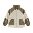 thumbnail image 1 of Atogsazn Children's Casual Jackets Kids Boys Zip Up Long Sleeve Colorblock Windproof Coat Clothes Fashion Coffee 3-4 Years, 1 of 5