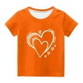 thumbnail image 1 of Atogsazn Children's Casual T Shirt Kids Boys Girls Printed Short Sleeve T-shirt Fashion Loose Clothes 01-Orange 10-11 Years, 1 of 3