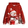 thumbnail image 1 of Atogsazn Children's Christmas Hoodies Kids Girls Long Sleeve Hooded Sweatshirts Winter Clothes Tops Fashion 2025 C-Red 4-5 Years, 1 of 4