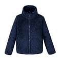 thumbnail image 1 of Atogsazn Children's Fleece Jacket Boys Girls Full Zipper Fuzzy Long Sleeve Coat Casual Kids Winter Warm Clothes Outerwear Navy 3-4 Years on Clearance, 1 of 6