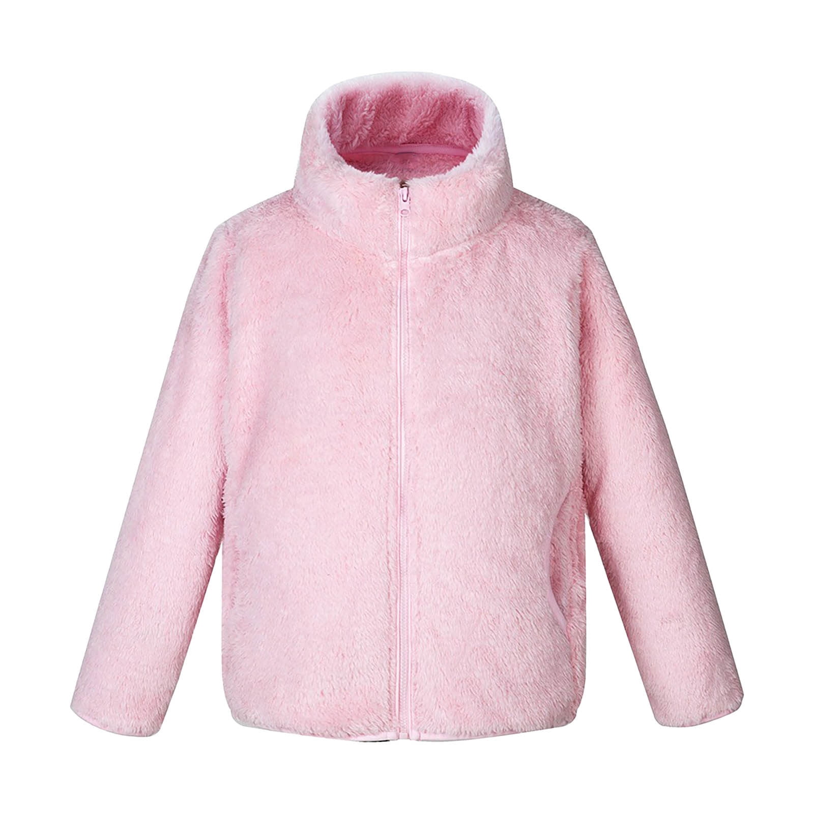Atogsazn Children's Fleece Jacket Boys Girls Full Zipper Fuzzy Long ...