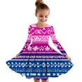 thumbnail image 1 of Atogsazn Children's Girl Christmas Dress Kids Birthsday Dancing Long Sleeve Dresses Fall Winter Clothes Fashion 02-Multicolor 9-10 Years, 1 of 4