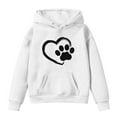 thumbnail image 1 of Atogsazn Children's Girls Cute Print Hoodies Kids Oversized Long Sleeve Hooded Jacket Casual Loose Soft Sweatshirt 07-White 7 Years on Clearance, 1 of 4