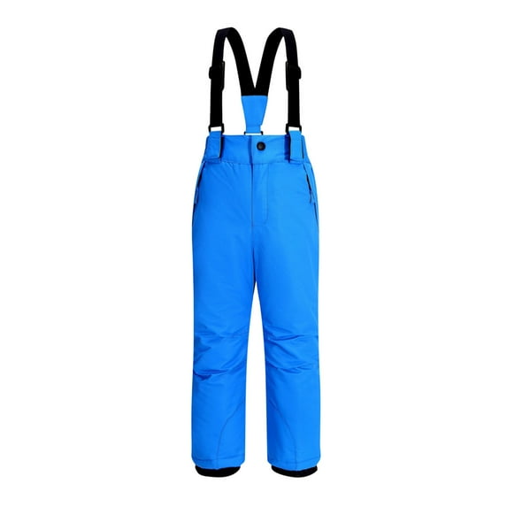 Atogsazn Children's Waterproof Ski Pants Kids Warm Insulated Snow Outdoor Cargo Pants Fashion Clothes Blue 12-13 Years