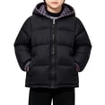 thumbnail image 1 of Atogsazn Childrens Boys Puffer Jacket Kids Casual Full Zip Long Sleeve Coat Thick Warm Winter Outerwear Clothes Purple 9-10 Years Fashion, 1 of 7
