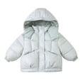 thumbnail image 1 of Atogsazn Childrens Girls Puffer Jacket Kids Casual Full Zip Long Sleeve Coat Thick Warm Winter Outerwear Clothes Green 11-12 Years Fashion, 1 of 5