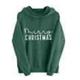 thumbnail image 1 of Atogsazn Christmas Sweatshirts for Women Casual Letter Print Long Sleeve Pullover Sweatshirt Fall Loose Fit Hoodie 01-Green XXXL Fashion, 1 of 6