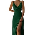 thumbnail image 1 of Atogsazn Cocktail Dresses for Women Sleeveless Solid V-Neck Party Dresses Wedding Guest Dresses for Women Green S, 1 of 5