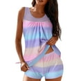 thumbnail image 1 of Atogsazn Conservative Printed Tankini Swimsuit for Women Plus Size Two Piece Swimdress Colorful Top and Boyshort Swimwear Pink M on Clearance, 1 of 9