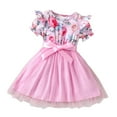 thumbnail image 1 of Atogsazn Girls Casual Dress Little Girl Summer Spring Fall Floral Short Sleeve and Long Sleeve Dresses Clothes Pink 7-8 years, 1 of 6