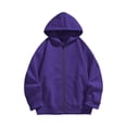 thumbnail image 1 of Atogsazn Girls Full Zip Hoodies Kids Fleece Long Sleeve Sweatshirt Hooded Tops Fall Clothing with Pocket Purple 11-12 Years Fashion, 1 of 8