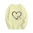 thumbnail image 1 of Atogsazn Girls Summer Heart Graphic Tshirt Kids Casual Long Sleeve Pullover Shirt Blouse Tee Outfit Green 8-9 Years Fashion, 1 of 5